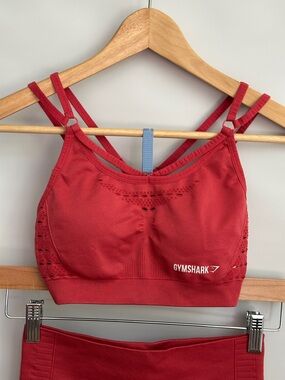 Gymshark Energy Seamless Sports Bra (S) in Red